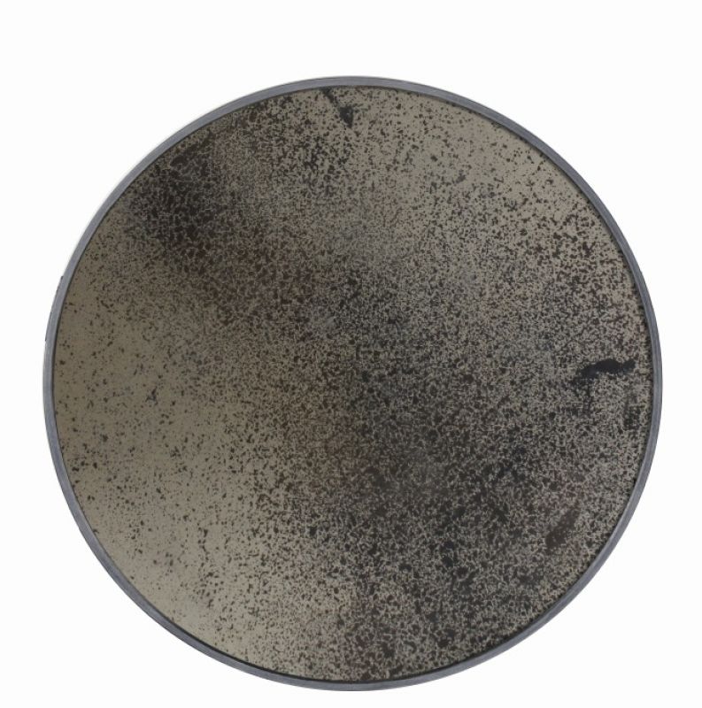 Wall mirror round heavy aged bronze Ethnicraft
